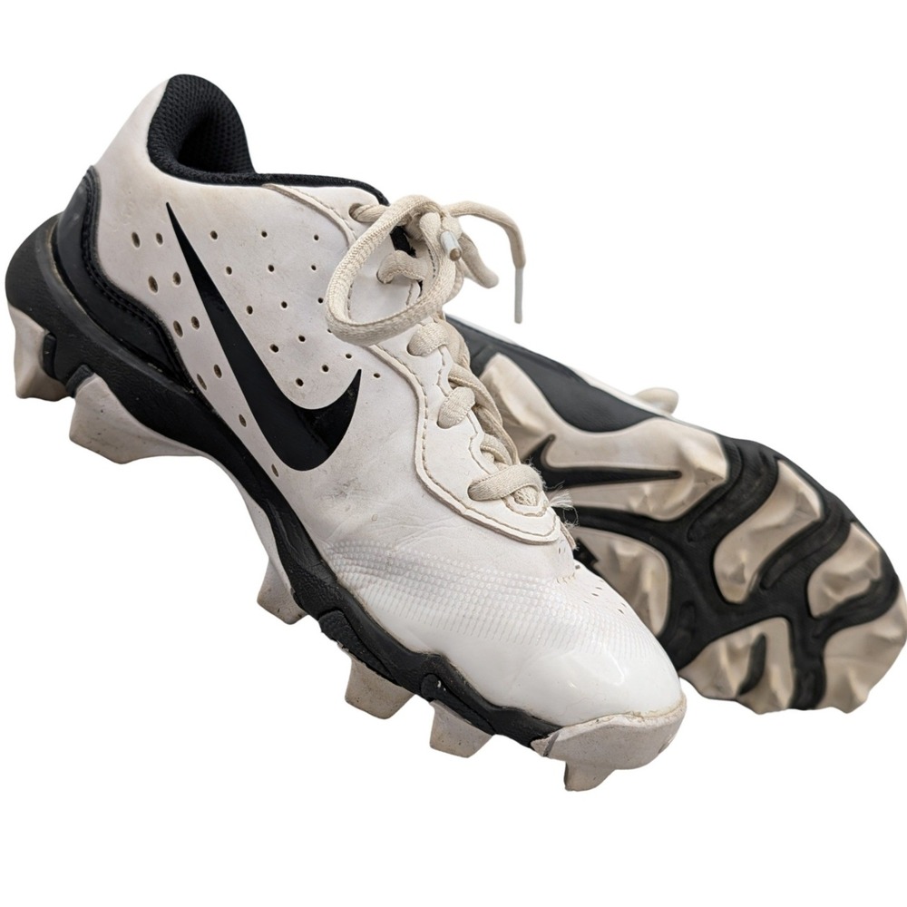 Nike Force Trout 8 Keystone Baseball Cleats White Black DJ6525-101 Size 1Y